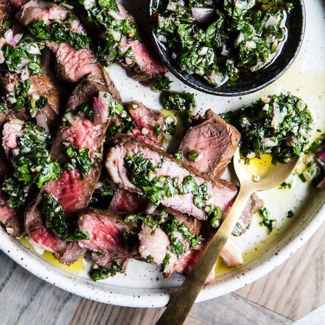 Steak Chimichurri, Chimichurri Steak, Steak With Chimichurri Sauce, Healthy Asian Recipes, Flank Steak Recipes, Modern Proper, Pulled Pork Recipes, Grilled Beef, How To Grill Steak