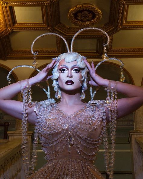 Denali on Instagram: “I’m here, I’m queer- I’m a chandelier Category is: Beads @rupaulsdragrace Photo & Edit: @adamouahmane Fit: @joshuanapontedesigns…” All Stars 9 Drag Race, Denali Drag Queen, Dream Cast, Aesthetic 2024, Queen Aesthetic, Editorial Hair, New Year's Day, Beauty Shots, Drag Queens