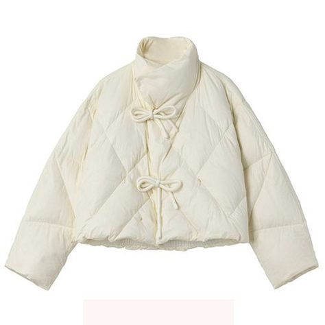 Unique Bows, Winter Puffer Coat, Duck Down Jacket, Wrap Coat, Womens Parka, Outwear Jackets, Dolce E Gabbana, 가을 패션, Winter Coats Women