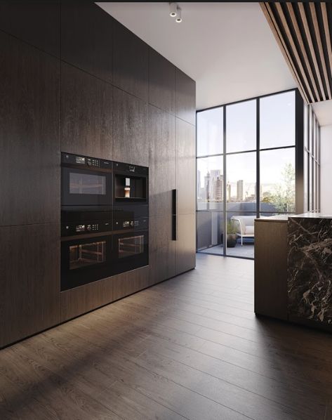 Oven Design Kitchen, Gaggenau Kitchen Appliances, Wolf M Series Transitional Ovens, Miele Wall Oven, Miele Steam Oven, Gaggenau Appliances, Top Appliances, Modern Industrial Kitchen, Kitchen Tools Design