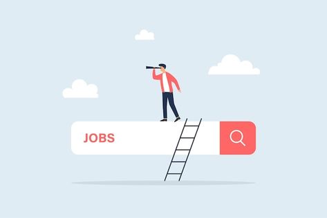 Looking for a new job the concept of ill... | Premium Vector #Freepik #vector #find-job #job-opportunity #job-application #hiring Opportunity Illustration, Job Illustration, Physician Assistant Student, Ui Illustration, Opportunity Quotes, Looking For A New Job, Job Pictures, Find Job, Job Poster