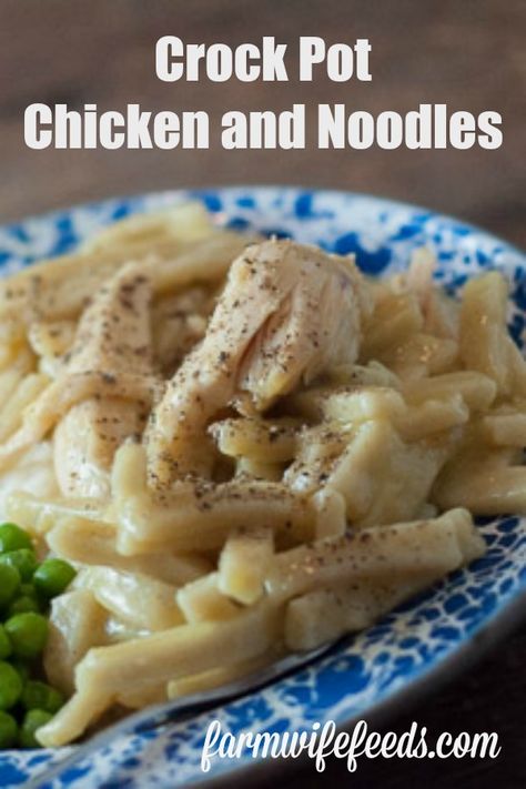 Crock Pot Chicken And Noodles, Crockpot Chicken And Noodles, Chicken And Noodles, Chicken Crockpot Recipes Easy, Easy Crockpot Chicken, Crock Pot Chicken, Crockpot Dishes, Crockpot Recipes Slow Cooker, Chicken Crockpot Recipes