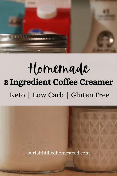 The Best Homemade Coffee Creamer - Our Faith Filled Homestead Clean Coffee Creamer, Best Homemade Coffee, Low Carb Coffee Creamer, Natural Coffee Creamer, Almond Milk Coffee Creamer, Sugar Free Coffee Creamer, Sugar Free Creamer, Homemade Coffee Creamer Recipe, Diy Coffee Creamer