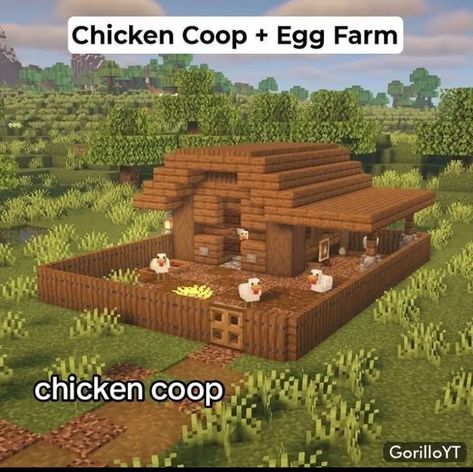 Minecraft Dogs, Minecraft Pig, Chicken Pen, Minecraft Farm, Cool Minecraft Creations, Farm Eggs, Minecraft Inspo, Pig Farming, Farm Design