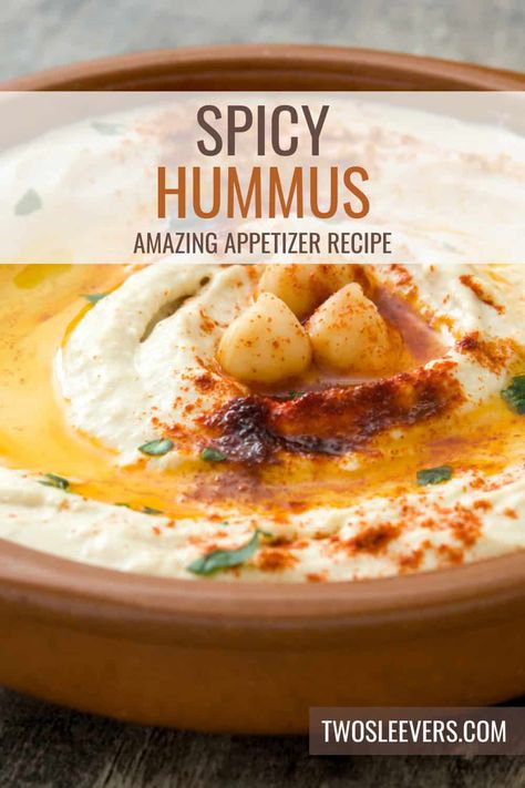 Spicy Hummus Recipe | Spicy Garlic Hummus - TwoSleevers Chili Hummus Recipe, Hot Honey Hummus Recipe, Spicy Hummus Recipe Homemade, Humas Recipe Easy, Humas Recipe, Hummus Toppings, Jalepeno Hummus, Greek Hummus Recipe, Chipotle Hummus Recipe