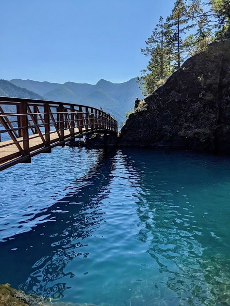 Devil's Punchbowl: Spectacular Swimming along the Spruce Railroad Trail Lake Crescent Washington, Washington Lakes, Lake Crescent, Crescent Lake, Pacific Northwest Travel, Oregon Waterfalls, The Spruce, Swimming Hole, West Coast Road Trip