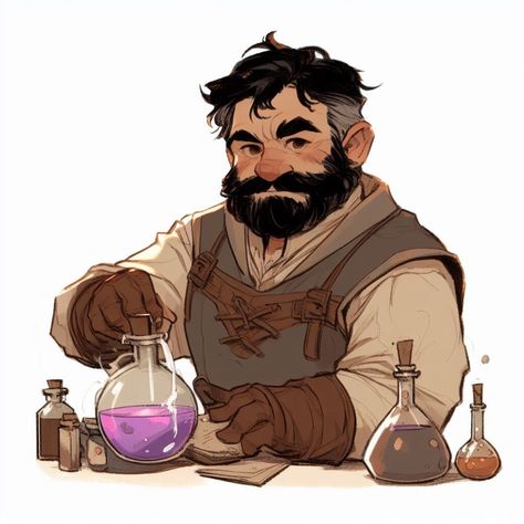 Dnd Character Tattoos, Old Man Dnd Art, Dnd Villager Npc, Dnd Barkeep, Dnd Shopkeep, Dnd Old Man, Dnd Deep Gnome, Dnd Npc Characters, Deep Gnome Dnd