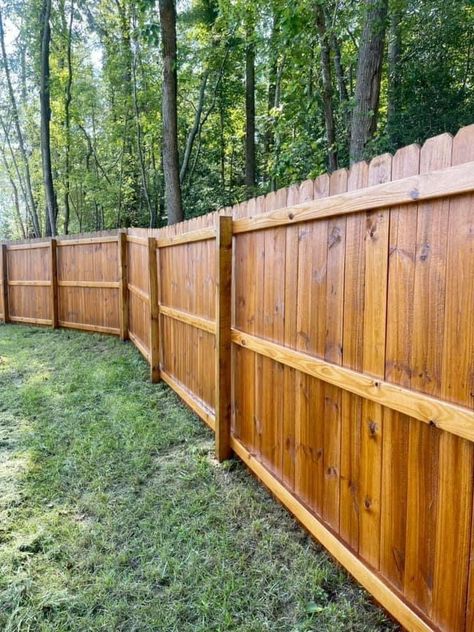 Home - Stain Better Fence & Deck Services Patio Wood Fence Ideas, Stained Privacy Fence Ideas, Cedar Plank Fence, Backyard Fence Stain Ideas, Privacy Fence Stain Color Ideas, Fence Staining Ideas, Natural Wood Fence Ideas, Stained Fences Ideas Backyards, Privacy Fence Stain Color