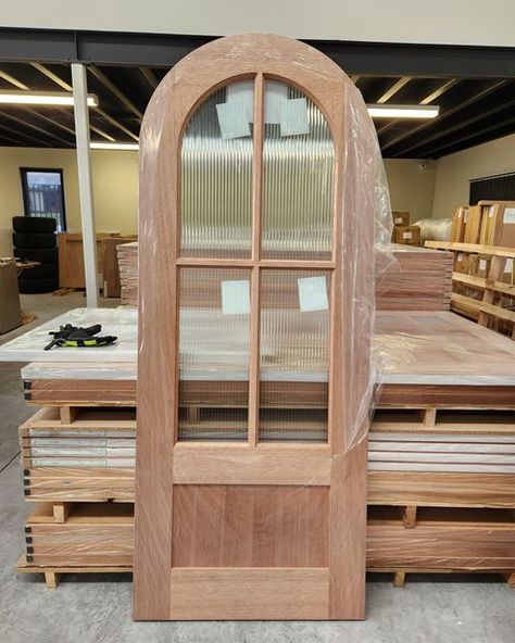 Doors That Look Like Windows, Arched Back Door, Pantry With Arched Doors, Pantry Door Arched, Wood Arched Front Door, Large Arched Front Door, Arched Front Door With Sidelights, Arched Fence Gate, Wood Arched Door