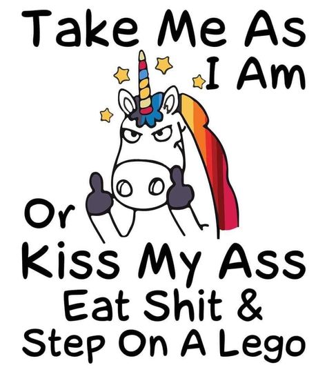 17 Aesthetic, Unicorn Day, Sublimation Background, Unicorn Quotes, Step On A Lego, Cute Animal Quotes, Unicorn Funny, Funny Cartoon Quotes, Kiss My