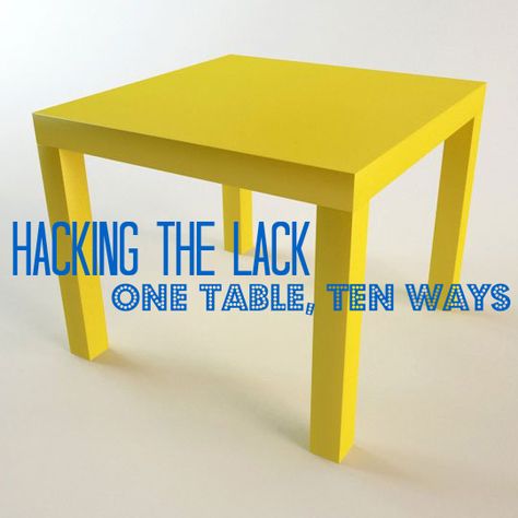 Hacking the IKEA Lack: One Table, Ten Different Ways | Apartment Therapy Ikea Lack Hack, Ikea Lack Side Table, Lack Table, Ikea Lack Table, Ikea Table, Ikea Lack, Ikea Hack Ideas, Decor Hacks, Diy Ikea Hacks