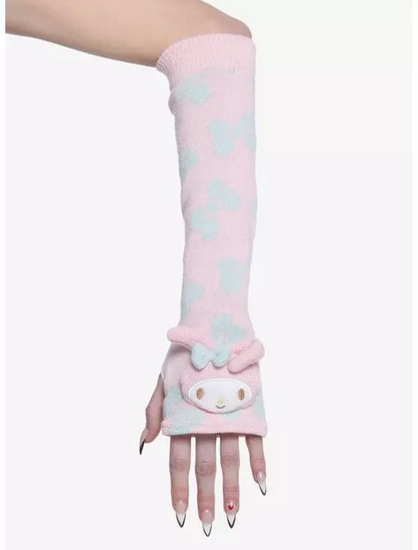 My Melody Bow Plush Arm Warmers, Hot Topic Sanrio, Sanrio Merch, Kuromi Clothes, Hello Kitty Keroppi, Lollipop Girl, Macaron Lip Balm, Kawaii Outfit Ideas, Sanrio Plush, Tie Dye Girl