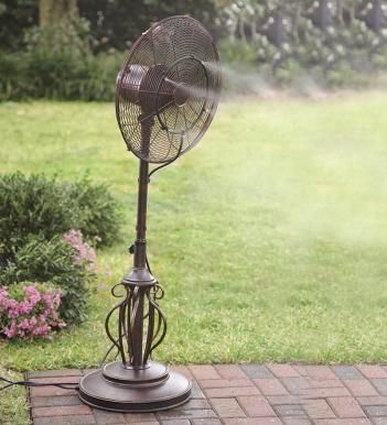 Outdoor Misting Fan, Fan Ideas, Outdoor Fans, Misting Fan, Outdoor Fan, Outside Living, Dream Backyard, Door Makeover, Door Ideas