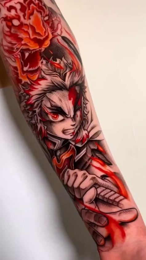 Half Sleeve Tattoos Sketches, Pokemon Tattoos, Samurai Warrior Tattoo, Pokemon World, Tattoo Realism, Slayer Tattoo, Crazy Tattoos, Last Kingdom, Manga Tattoo