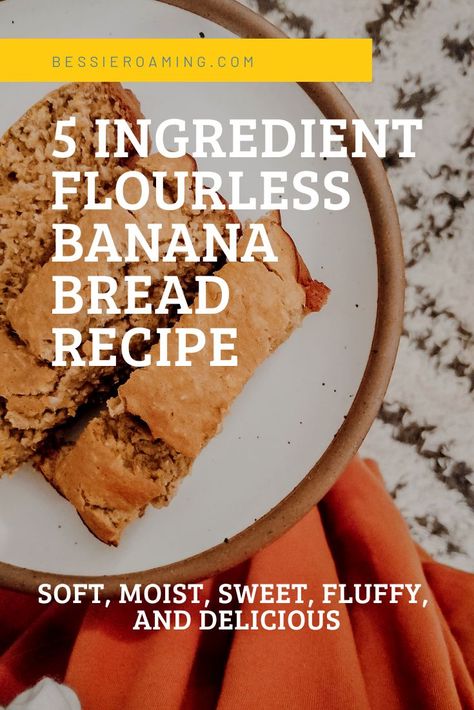 Banana Nut Bread Recipe Moist, Flourless Banana Bread Recipe, Clean Banana Bread, Bisquick Banana Bread, Banana Bread Healthy Easy, Flourless Banana Bread, Oatmeal Banana Bread, Bread Banana, Flours Banana Bread