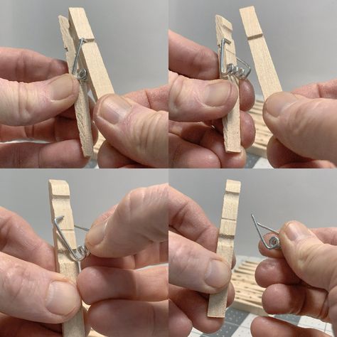 Make a Clothespin Cross in Four Easy Steps Cross Made From Clothespins, Close Pin Cross, Closepin Crosses, Clothespin Crosses Ideas, Clothes Pin Crosses Wooden Diy, Clothespin Cross Diy, Clothes Pin Crosses Diy, Diy Cross Crafts, Cross Crafts Diy