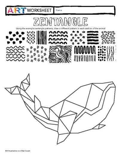 Art Geometric Pattern Texture Zentangle Drawing Whale Fox Bear Owl Worksheet Coloring pages for kids #coloringpagesforkids Coloring page for kids #coloringpageforkids Kids coloring page #kidscoloringpage 4.609 Drawing Whale, Worksheet Coloring, Zentangle Drawing, Zen Doodle Art, Pattern Coloring Pages, Art Worksheets, Zentangle Drawings, Pattern Texture, Graphic Design Lessons