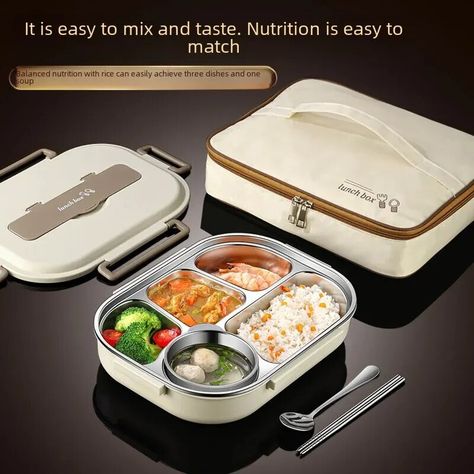 Lunch Box With Compartments, Office Worker, Insulated Lunch Box, Bento Box Lunch, Food Container, Bento Lunch, Box Office, Hot Meals, Daily Meals