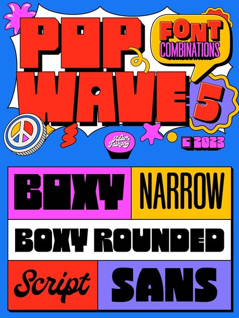 Popwave Font Pack, #Fonts Pop Typography Design, Pop Art Typography Poster, 2000s Typography, Pop Typography, Pop Art Graphic Design, Pop Art Logo, Pop Art Font, Digital Magazine Design, Fonts To Download