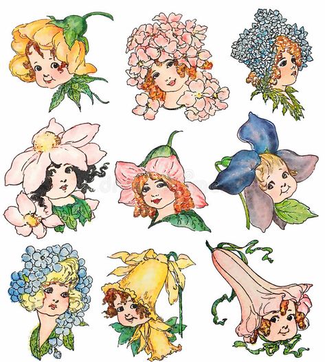 Frida Art, Fairy Drawings, Fairy Illustration, Style Shabby Chic, Cartoon Flowers, Cute Fairy, Vintage Fairies, Flower Fairies, Fairytale Art