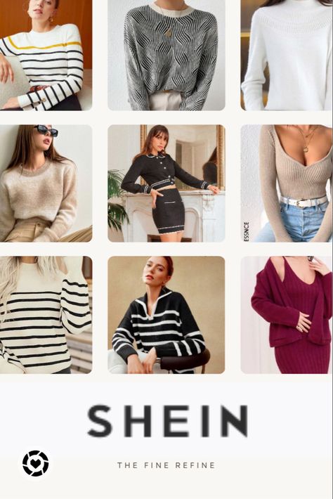 Shein fall sweaters and knits Affordable Sweaters, Knit Basics, Shein Shopping, Cute Sweaters For Fall, Coordinates Outfits, Shein Finds, Timeless Outfits, Sweaters For Fall, Elegant Sweater