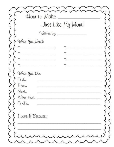 Mothers Day Cookbook FREE PRINTABLE!! Preschool Cookbook Template, Preschool Recipe Book, Cookbook Template Printables Free, Recipe Writing For Kids, Class Recipe Book, Class Cookbook Project, Writing Recipes, Draw Food, Kids Cookbook