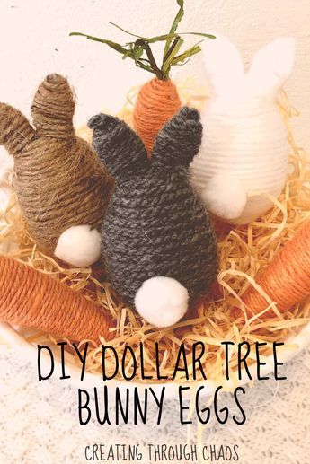 Dollar Tree Bunny, Bunny Eggs, Easter Craft Decorations, Easter Bunny Crafts, Spring Easter Crafts, Easter Projects, Dollar Tree Diy Crafts, Easter Crafts Diy, Bunny Crafts