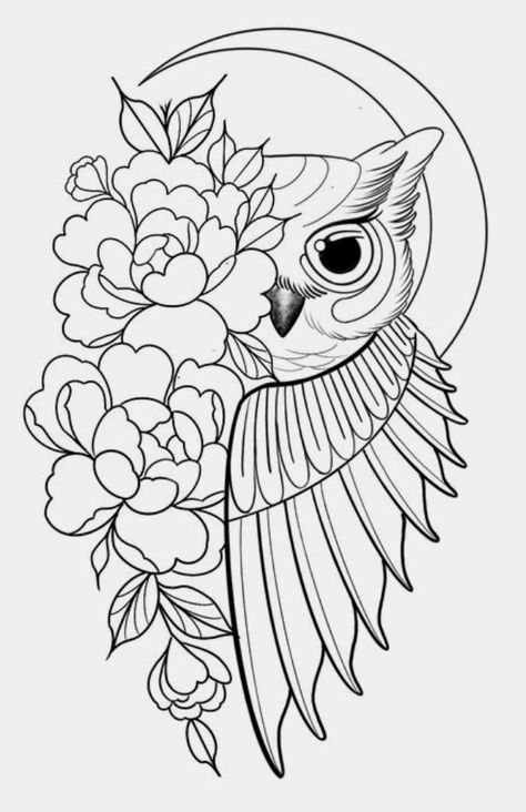 Colouring Patterns, Embroidery Drawings, Owl Outline, Sketchbook Practice, Svg Animals, Cross Tattoos, Owl Tattoo Design, Tattoo Stencil Outline, Owls Drawing