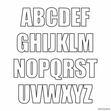 block letter font alphabet template for use - gridgit.com Box Fonts Alphabet, Thick Fonts Alphabet, Box Letters Alphabet, Block Writing Font, Block Letters Font Alphabet Templates, Block Fonts Alphabet, Different Fonts Alphabet, Block Letters Font Alphabet, Box Letters Font