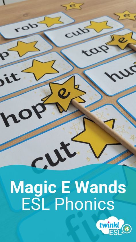 ESL phonics activity to teach students about English magic e words. Long Vowel Sounds Activities, Long Vowel Games, Vowel Sounds Activities, Esl Phonics, Short Vowel Games, Long Vowels Activities, Short Vowel Activities, Magic E Words, Vowel Activities