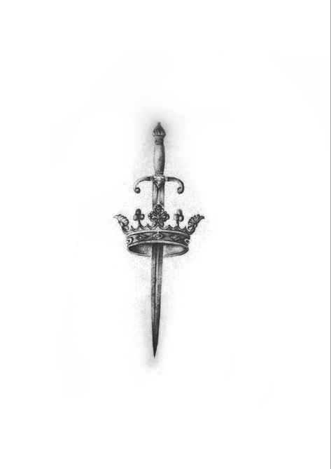 Reign Tattoo Ideas, Repentance Tattoo, Royal Tattoo Men, Crown Tattoo Design Men, Roman Tatoos Men, Crown And Swords Tattoo, Roman Tattoos For Men, Small Neck Tattoos Men, Crown Neck Tattoo