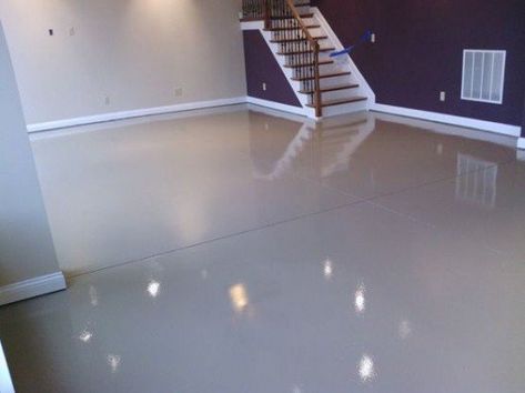 Basement floor paint and epoxy provides surface protection and a decorative finish. Check out my tips on choosing the right concrete floor paint for your basement. Waterproof Basement, Basement Flooring Waterproof, Painting Basement Floors, Concrete Basement Floors, Basement Flooring Options, Wet Basement, Painted Concrete Floors, Cozy Basement, Modern Basement