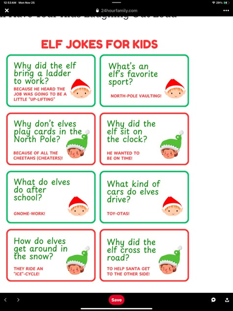 Elf On The Shelf Jokes For Kids, Elf On The Shelf Jokes, Elf Jokes For Kids, School Decorations Ideas, Elf Jokes, Elf Memes, Elf On The Shelf Activities, Elf On Shelf Letter, Elf Shelf Ideas