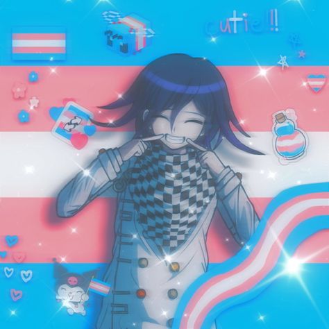 Trans Rights, Flag, Hair, Anime