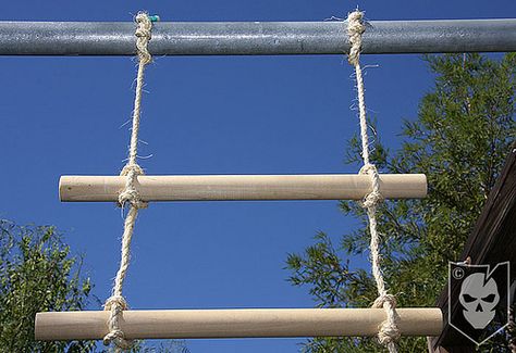 How to Easily Create Your Own Rope Ladder Diy Rope Ladder, Diy Outdoor Playset, Outdoor Playset, Pvc Projects, Rope Ladder, Art Of Manliness, Playset Outdoor, Zombie Survival, Fairy Lamp