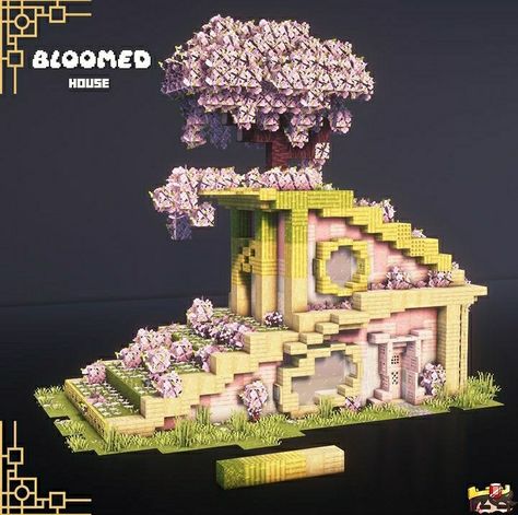 Java Minecraft, Capas Minecraft, Rumah Minecraft Sederhana, Cherry Blossom Dress, Minecraft Structures, Bangunan Minecraft, Blossom Dress, Minecraft Banners, Cool Minecraft Creations