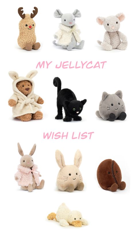 I actually collect mouse plushies! But jellycats are so cute i want the others too hihi Wish List, So Cute, I Want, Quick Saves