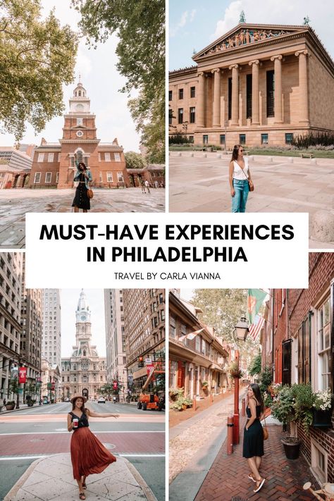 Taking a weekend trip to Philadelphia is a great way to escape the hustle and bustle of New York City. Philadelphia is less than two hours away from NYC by train, and it's the perfect weekend getaway. Here's why: excellent food (at excellent prices, fun bars, charming architecture and loads of history Check it out for yourself! Philadelphia Travel Guide | Philadelphia Instagram Spots | What To Do In Philadelphia | Philadelphia Travel Guide | Philly Itinerary Philly Travel Guide, Trip To Philadelphia, A Day In Philadelphia, Philadelphia Must See, 1 Day In Philadelphia, Philadelphia Instagram Spots, Philadelphia In October, Fall In Philadelphia, Day Trips From Philadelphia