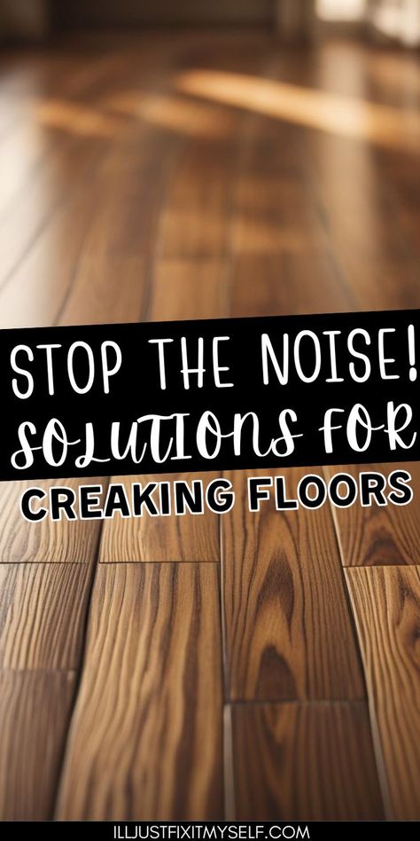 No more noisy floors: Learn how to silence them How To Fix Creaky Wood Floors, Creaky Wood Floors, Fix Squeaky Hardwood Floors, How To Fix Squeaky Wood Floors, How To Fix Scratched Wood Floors, Squeaky Wood Floors, Flooring Hacks, Fix Scratched Wood, Scratched Wood Floors