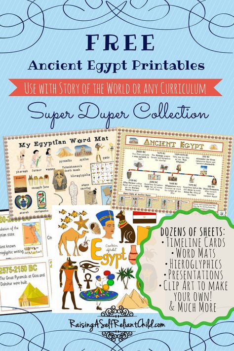 Free Printables Ancient Egypt: timeline, timeline figures, flashcards, word maps, ancient maps, language arts exercises, coloring pages, etc. Egypt Timeline, Ancient Egypt Printables, Ancient Egypt Map, Ancient Egypt Unit Study, Ancient Egypt Lessons, Ancient Egypt Crafts, Ancient Egypt Activities, Egypt Lessons, Ancient Egypt For Kids