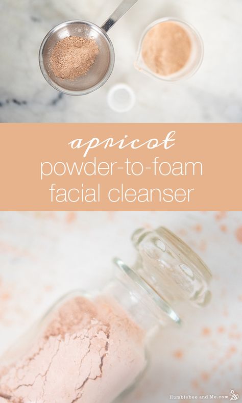 Apricot Powder-to-Foam Facial Cleanser Oily Skin Cleanser, Diy Face Cleanser, Diy Facial Cleanser, Diy Cleanser, Green Concealer, Natural Facial Cleanser, Powder Soap, Skincare Recipes, Powder Cleanser