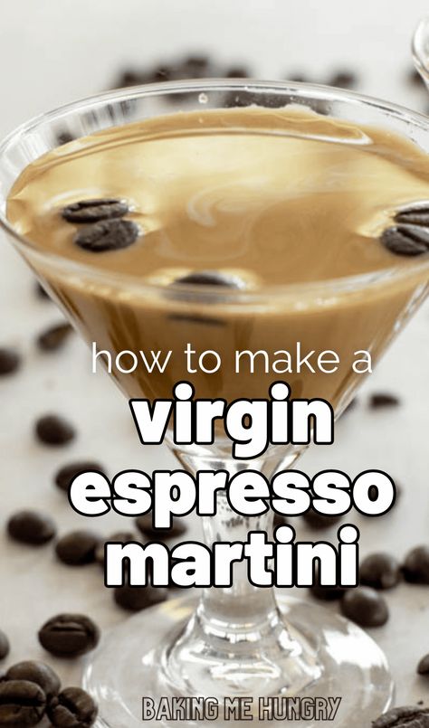 Virgin Espresso Martini Recipe : Non-Alcoholic Mocktail Virgin Espresso Martini Recipe, Espresso Martini Mocktails, Mocktail Espresso Martini, Espresso Martini Mocktail Recipe, Virgin Espresso Martini, Coffee Mocktail Recipe, Expresso Martinis, Homemade Drinks Recipes, Expresso Martini