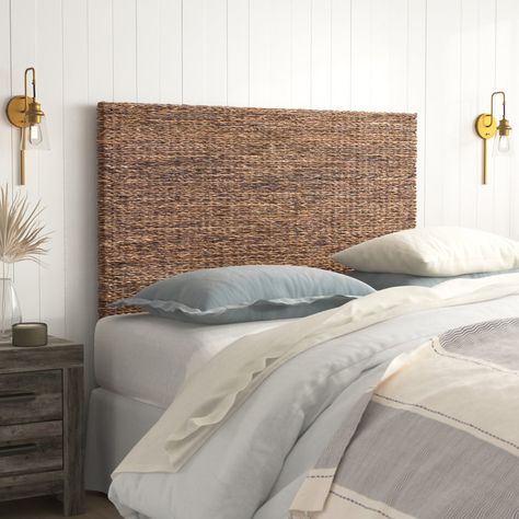 Sand & Stable Quenton Rattan Headboard & Reviews | Wayfair Freestanding Headboard, Seagrass Headboard, Natural Headboard, Florida Bedroom, Wood Panel Headboard, Reclaimed Wood Headboard, Wicker Headboard, Rattan Headboard, Headboard Decor