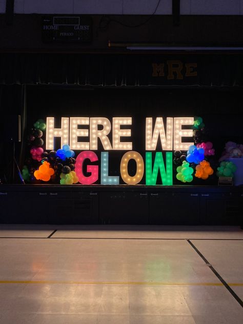 Neon Party, Black Light Party, Glow Party, Birthday Theme, Teen Birthday Glow In The Dark Hoco Theme, Glow Party Sayings, Neon Glow School Dance, Neon School Theme, Neon Dinner Party, School Glow Party Ideas, Led Theme Party, Glow In The Dark Graduation Party, Neon Graduation Party