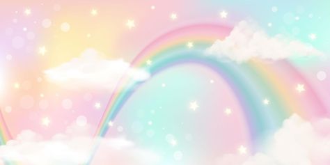 Unicorn Background, Holographic Background, Unicorns Clipart, Unicorn Illustration, Unicorn Wallpaper, Pastel Sky, Rainbow Sky, Unicorn Art, Rainbow Background