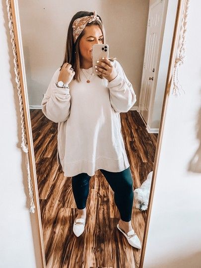 Dressy Leggings Outfit Fall, Fall Outfits With Headbands, Business Casual Leggings Outfit Plus Size, Headband Outfit Fall, Fall Headband Outfits, Easy Leggings Outfit, Leggings Summer, Leggings Teacher Outfit Fall, Midsize Fashion Leggings