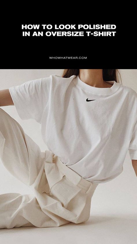 Perfect the oversized t-shirt look with these stylish outfit ideas. Oversized Shirt Outfit, Oversize Tshirt Outfits, Minimalist Moda, Portrait Photos, Foto Poses, Clothing Photography, Winter Trends, Nike Basketball, Tshirt Outfits