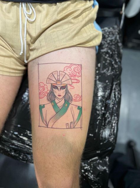 Kyoshi Tattoo Ideas, Atla Tatoos, Avatar Kyoshi Tattoo, Kyoshi Tattoo, Science Tattoo, Avatar Kyoshi, Light Tattoo, Tattoo Board, Awesome Pictures