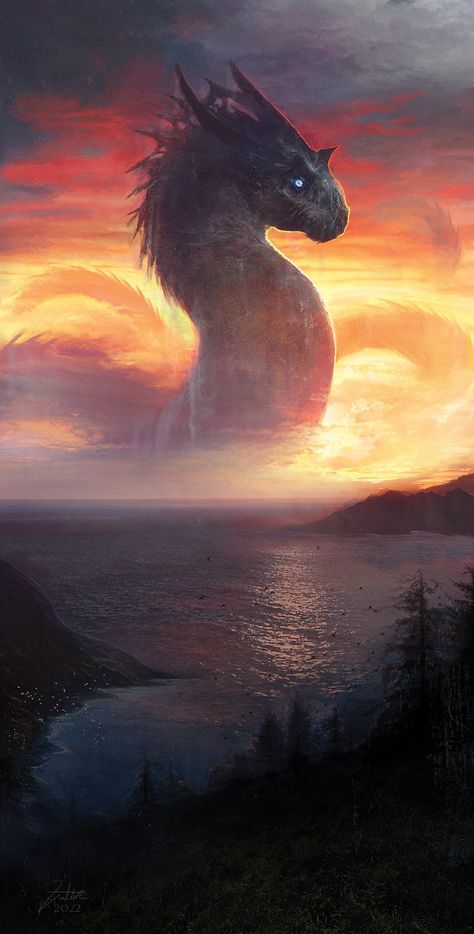 ArtStation - Leviathan Advanced, Katinka Thorondor Cosmic Dragon, Sea Monster Art, Lake Monster, Lake Monsters, Monster S, Sea Monster, Sea Dragon, Creatures Art, Mythical Creatures Art