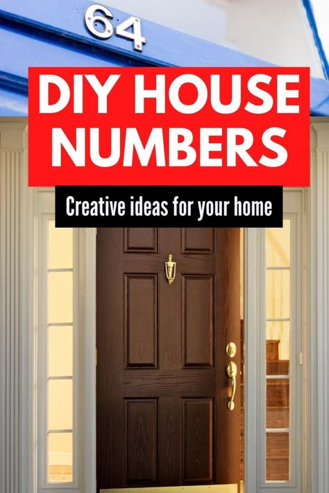 DIY house numbers House Number Display Ideas, Unique House Numbers Diy, Diy House Numbers Ideas, Creative House Number Ideas, House Numbers Ideas Outdoor, Diy House Number Sign, House Number Ideas Outdoor, Diy House Numbers, Unique House Numbers